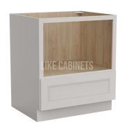 Double Dove White Microwave Base Cabinet with Single Drawer