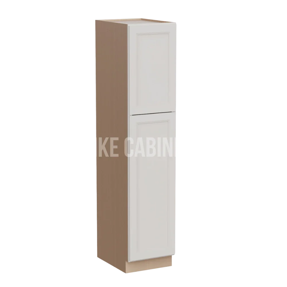 Double Dove White 18'' W Two Single Door Utility Pantry Cabinet