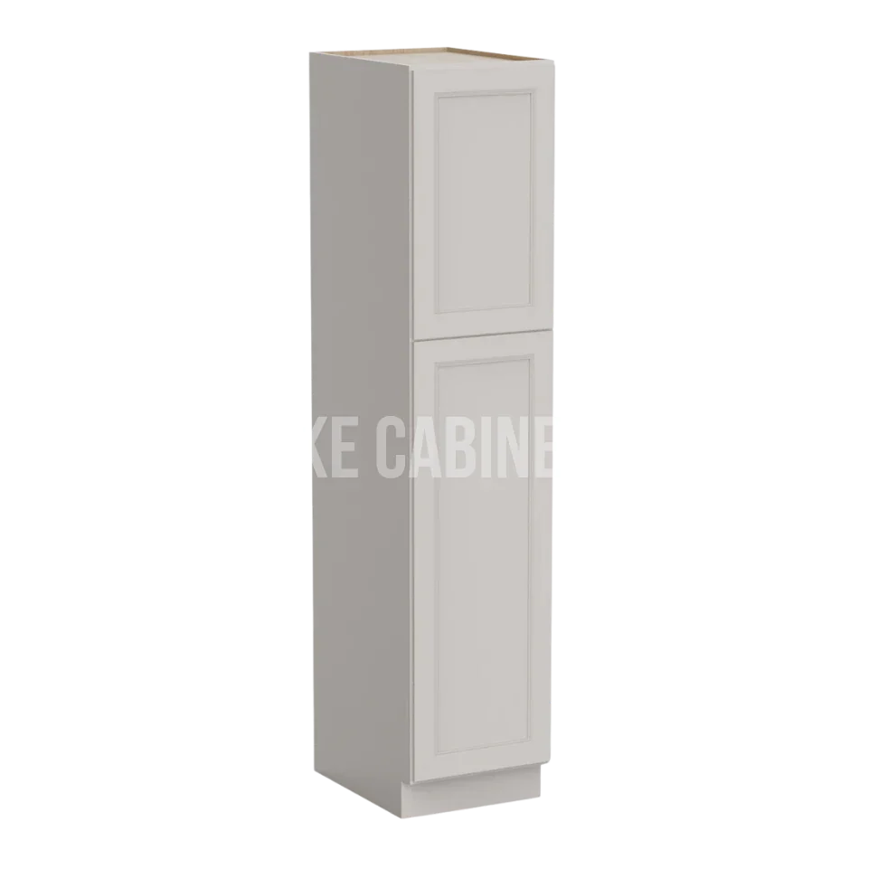 Double Dove White 18'' W Two Single Door Utility Pantry Cabinet