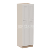 Double Dove White 24'' W Two Double Door Utility Pantry Cabinet