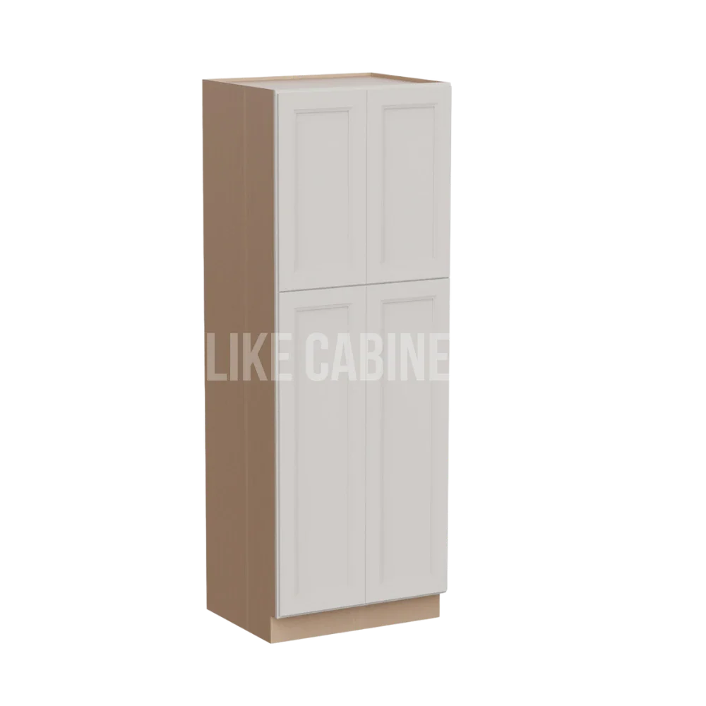 Double Dove White 30''W Two Double Door Utility Pantry Cabinet