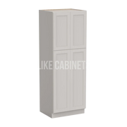 Double Dove White 30''W Two Double Door Utility Pantry Cabinet