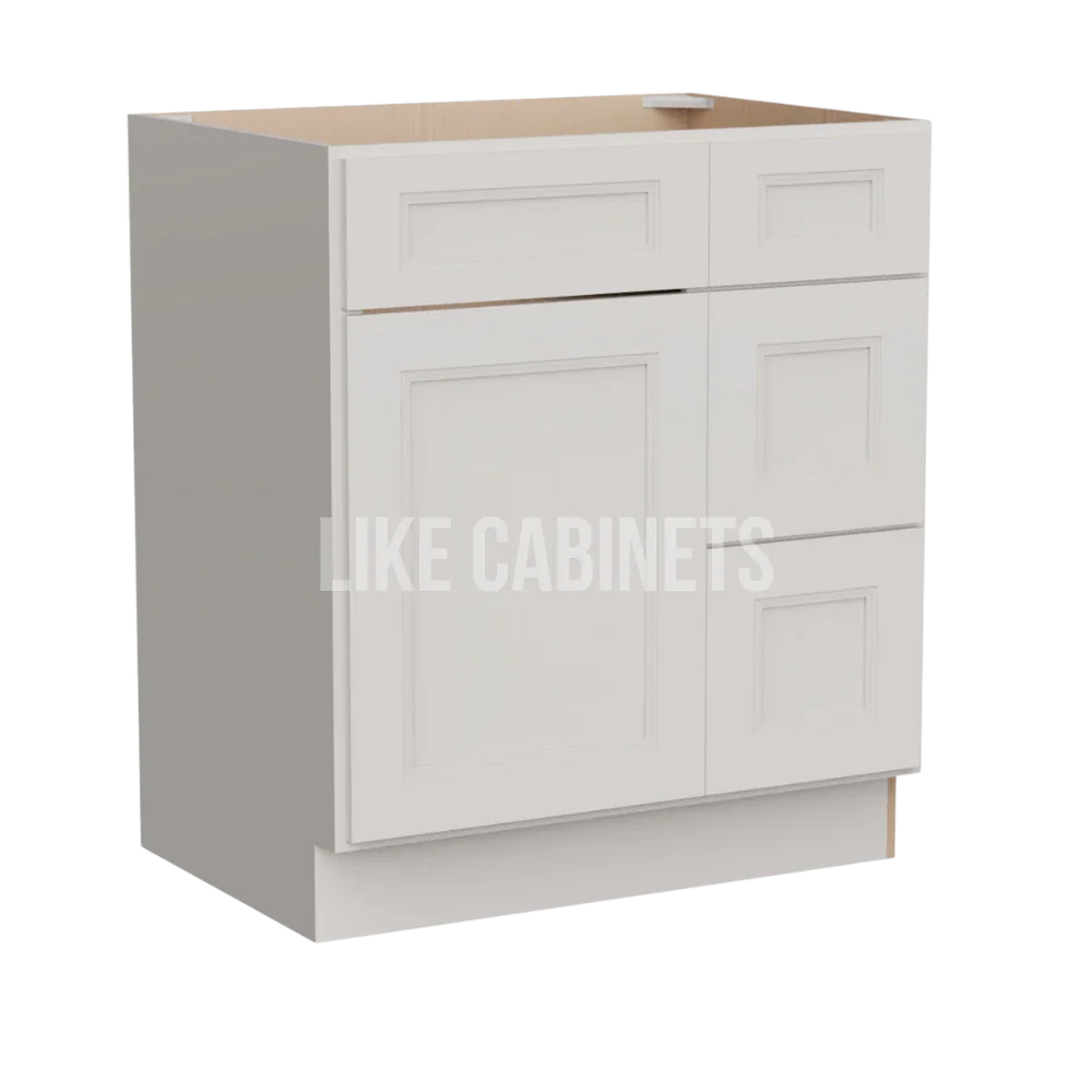 Double Dove White 30'' W Vanity Combo with Drawers