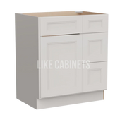 Double Dove White 30'' W Vanity Combo with Drawers