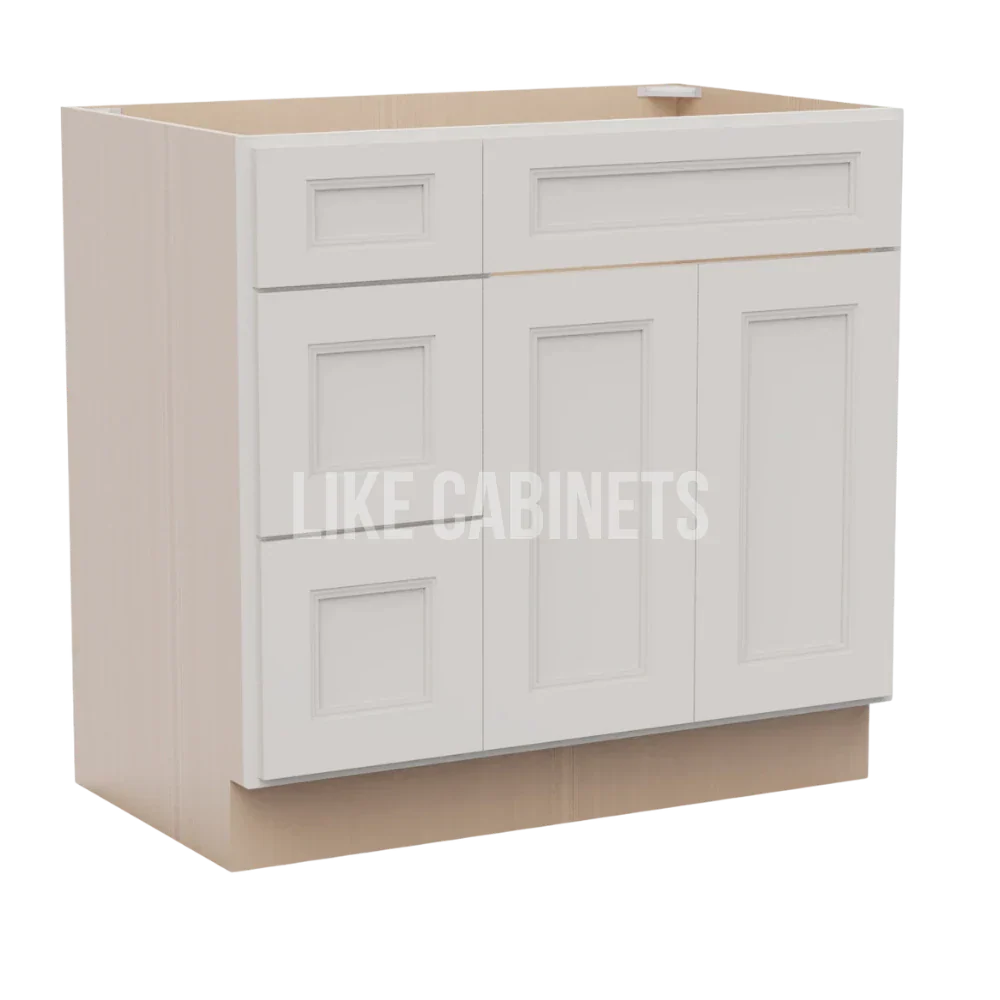 Double Dove White 33'' W Vanity Combo with Drawers