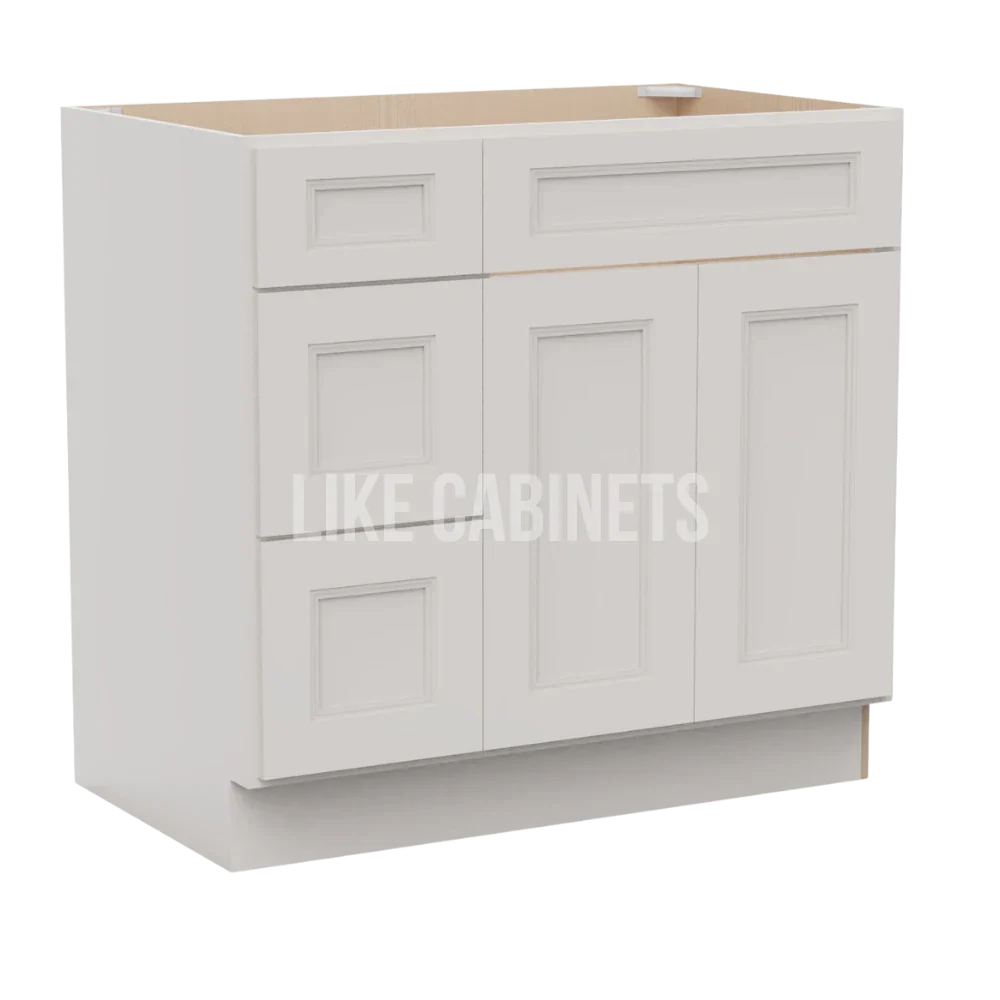 Double Dove White 33'' W Vanity Combo with Drawers