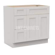 Double Dove White 33'' W Vanity Combo with Drawers