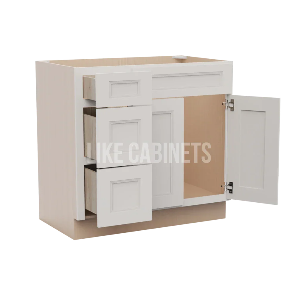 Double Dove White 33'' W Vanity Combo with Drawers