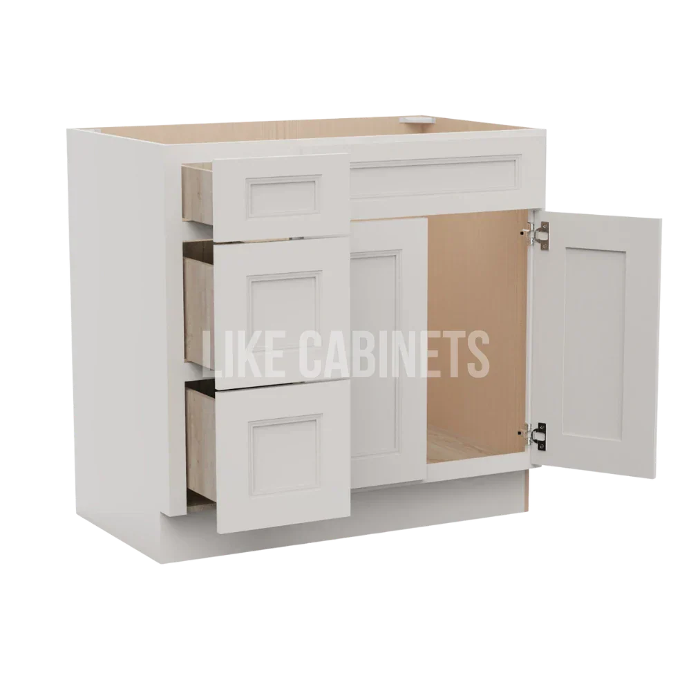 Double Dove White 33'' W Vanity Combo with Drawers