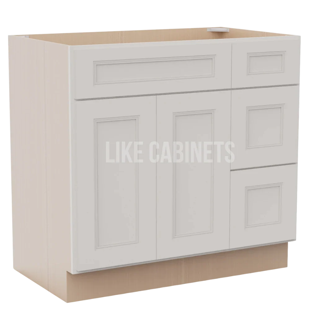 Double Dove White 33'' W Vanity Combo with Drawers