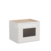 Double Dove White 12'' H Single Door Wall Cabinet with Glass Door