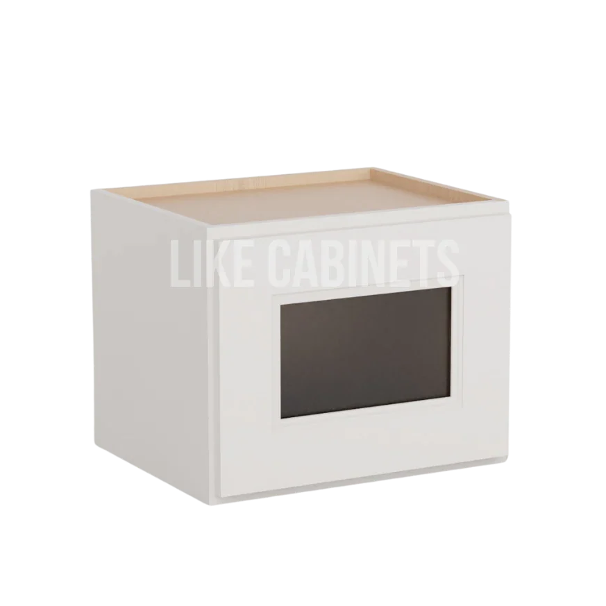 Double Dove White 12'' H Single Door Wall Cabinet Glass Door