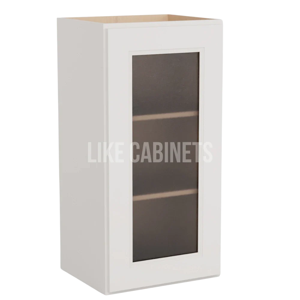 Double Dove White 30'' H Single Door Wall Cabinet with Glass Door