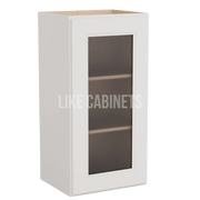 Double Dove White 30'' H Single Door Wall Cabinet with Glass Door