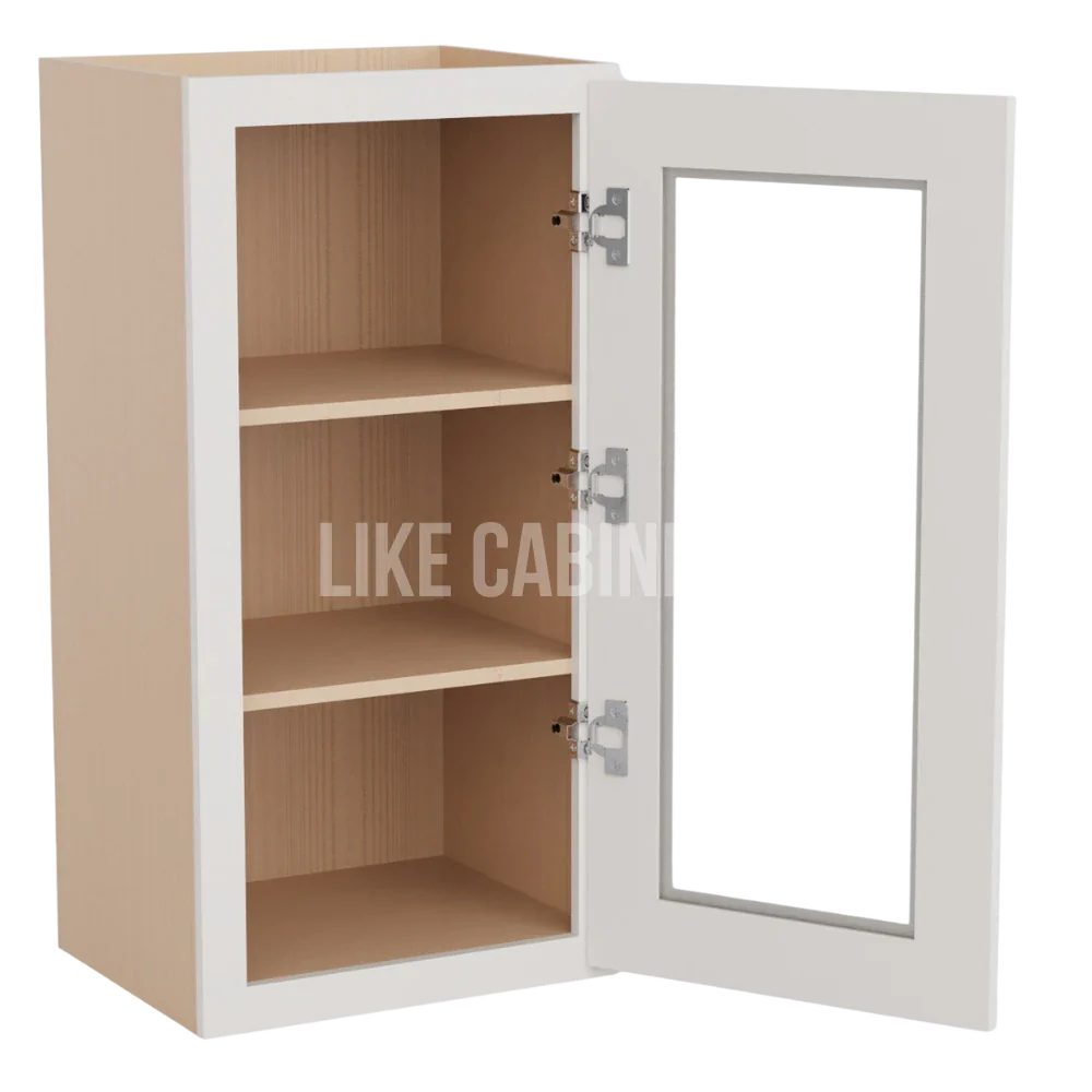 Double Dove White 30'' H Single Door Wall Cabinet with Glass Door