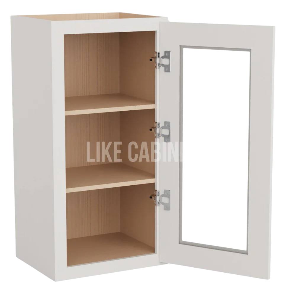 Double Dove White 30'' H Single Door Wall Cabinet with Glass Door