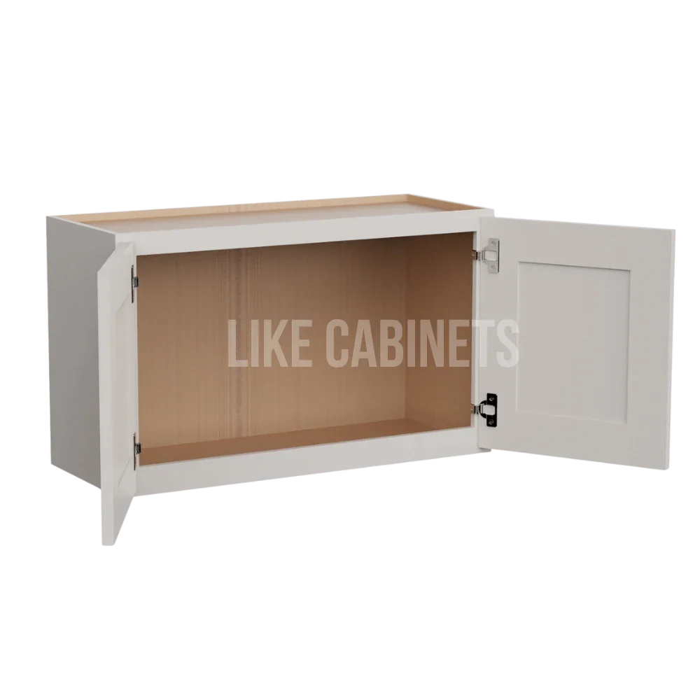 Double Dove White 18'' H Double Door Wall Cabinet with Glass Doors