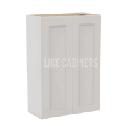 Double Dove White Double Door Wall Cabinets 36''H, 12''D