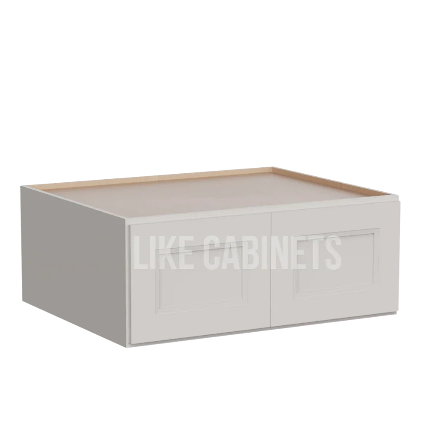 Double Dove White Refrigerator Wall Cabinet 30''W 24''D 15''H