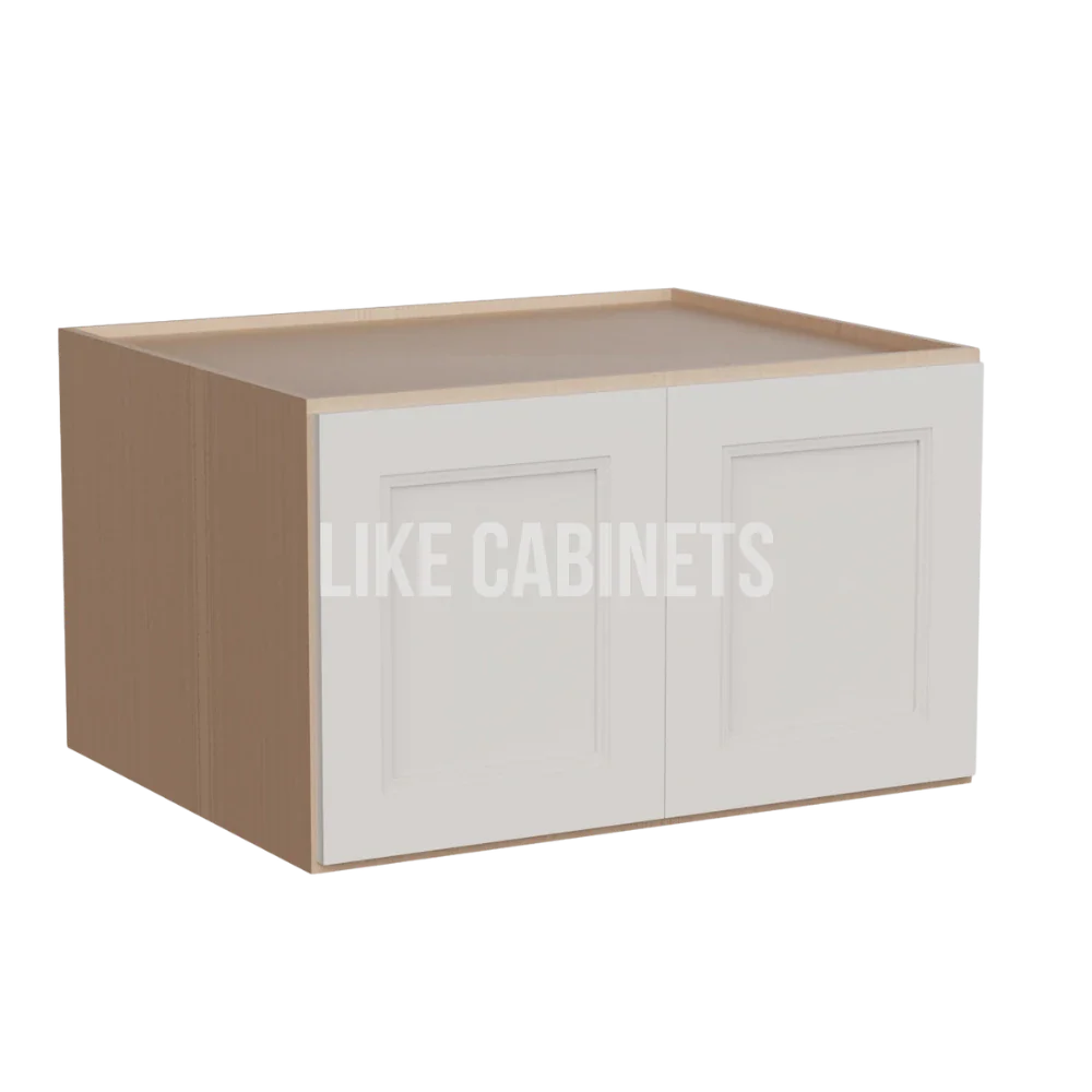 Double Dove White Refrigerator Wall Cabinet 30''W 24''D 18''H