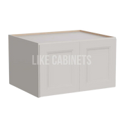 Double Dove White Refrigerator Wall Cabinet 30''W 24''D 18''H
