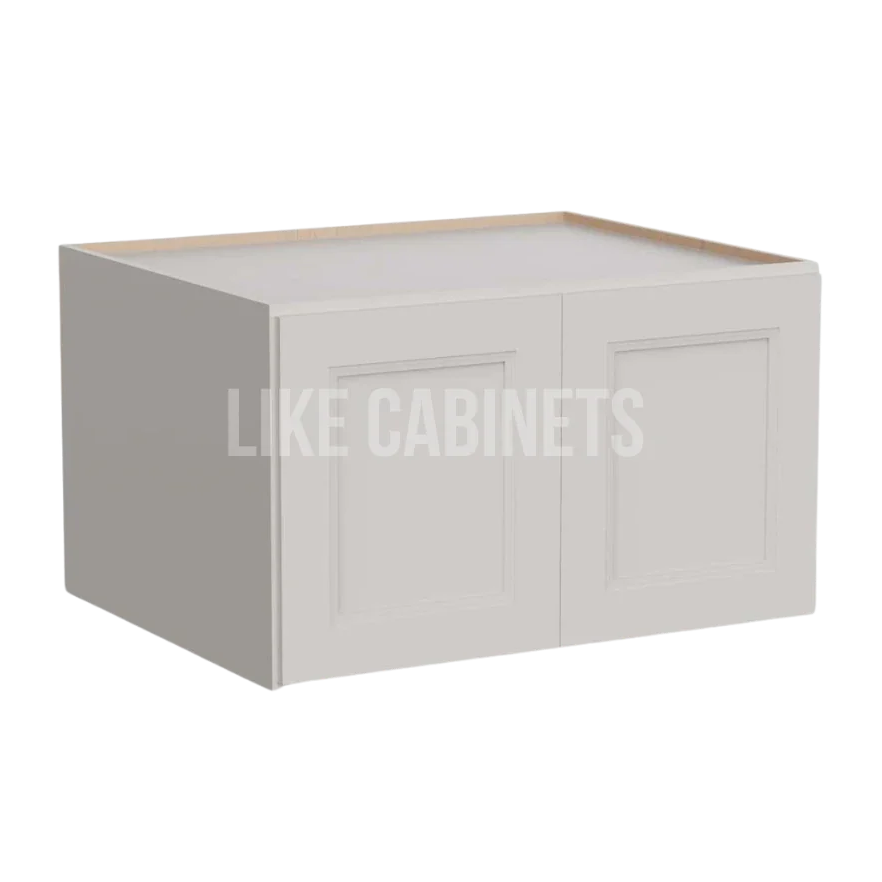 Double Dove White Refrigerator Wall Cabinet 30''W 24''D 18''H