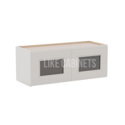 Double Dove White 18'' H Double Door Wall Cabinet with Glass Doors