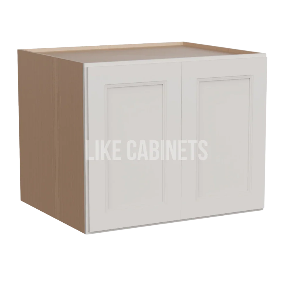 Double Dove White 24'' H Refrigerator Wall Cabinet 24'' Deep