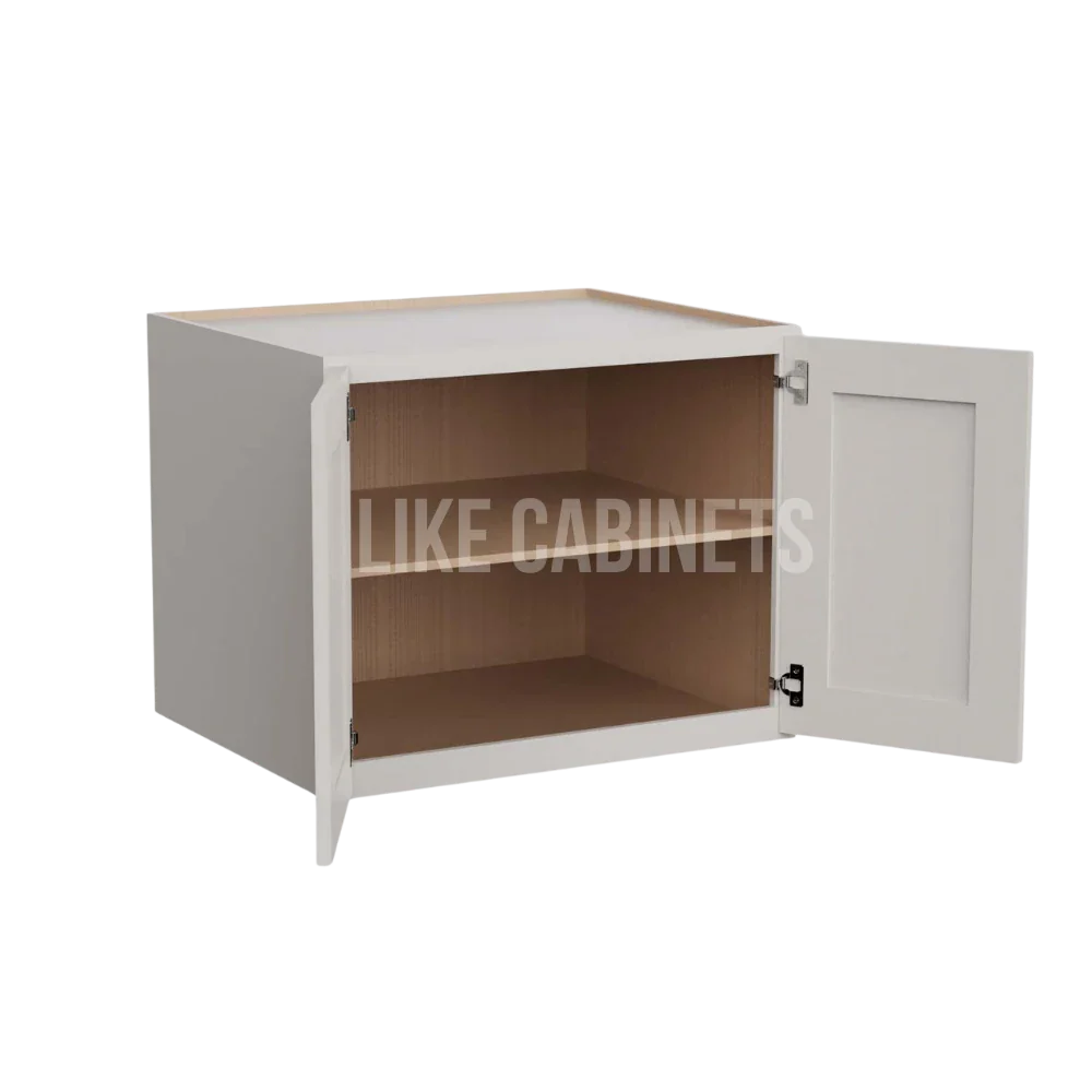 Double Dove White 24'' H Refrigerator Wall Cabinet 24'' Deep