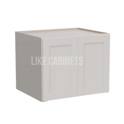 Double Dove White Refrigerator Wall Cabinet 30''W 24''D 24''H