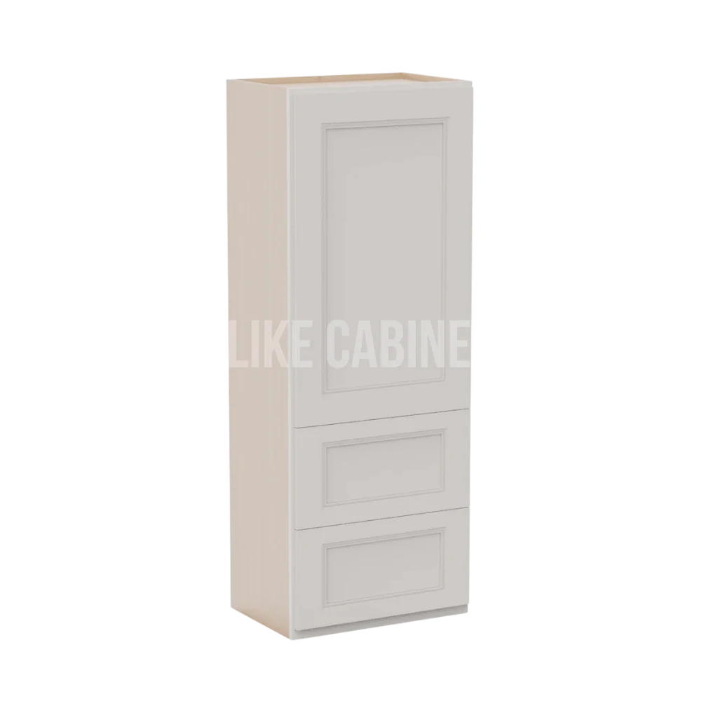 Double Dove White 18''W Wall Cabinets With 2 Drawers