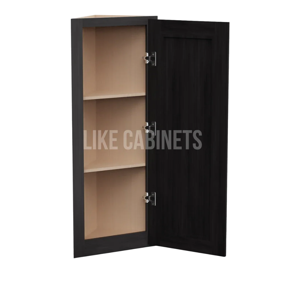 Double Smokey Gray Angle Wall Cabinet