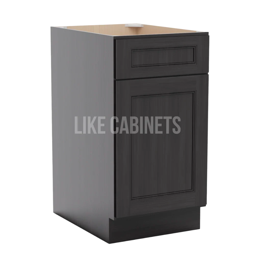 Double Smokey Gray Cabinet with Single Door & Drawer