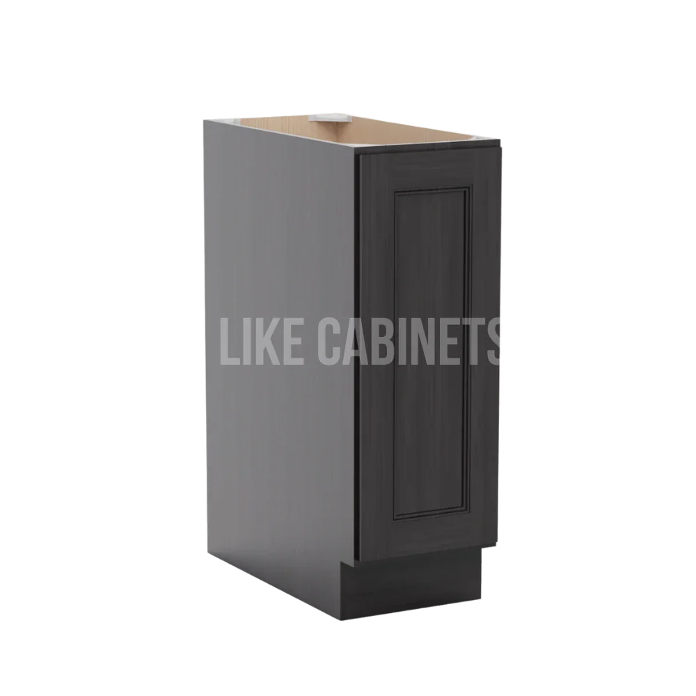 Double Smokey Gray Full Height Single Door Base Cabinet