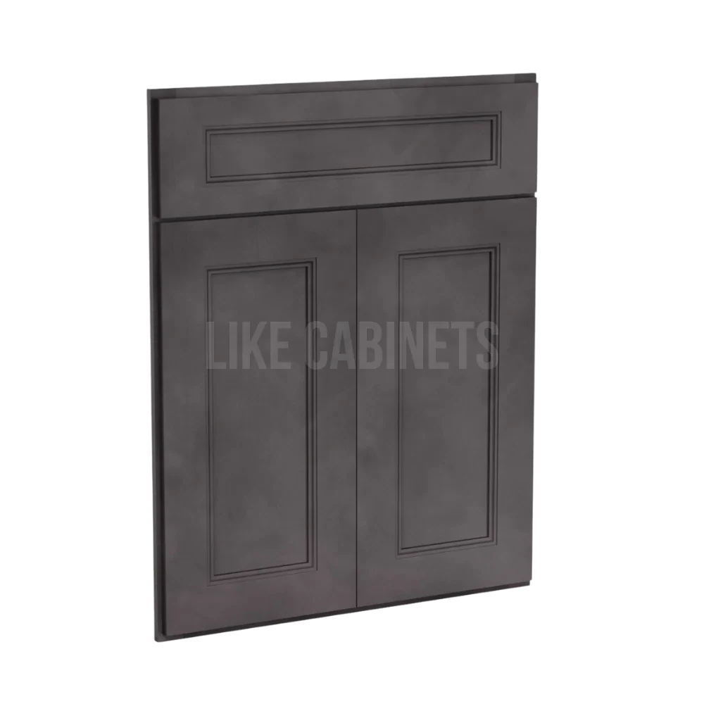 Double Smokey Gray Corner Sink Base Front