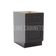 Double Smokey Gray Two Drawer Document File Base Cabinet