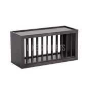 Double Smokey Gray Plate Rack