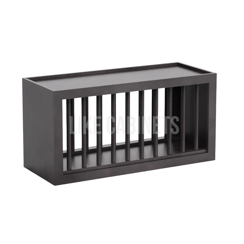 Double Smokey Gray Plate Rack