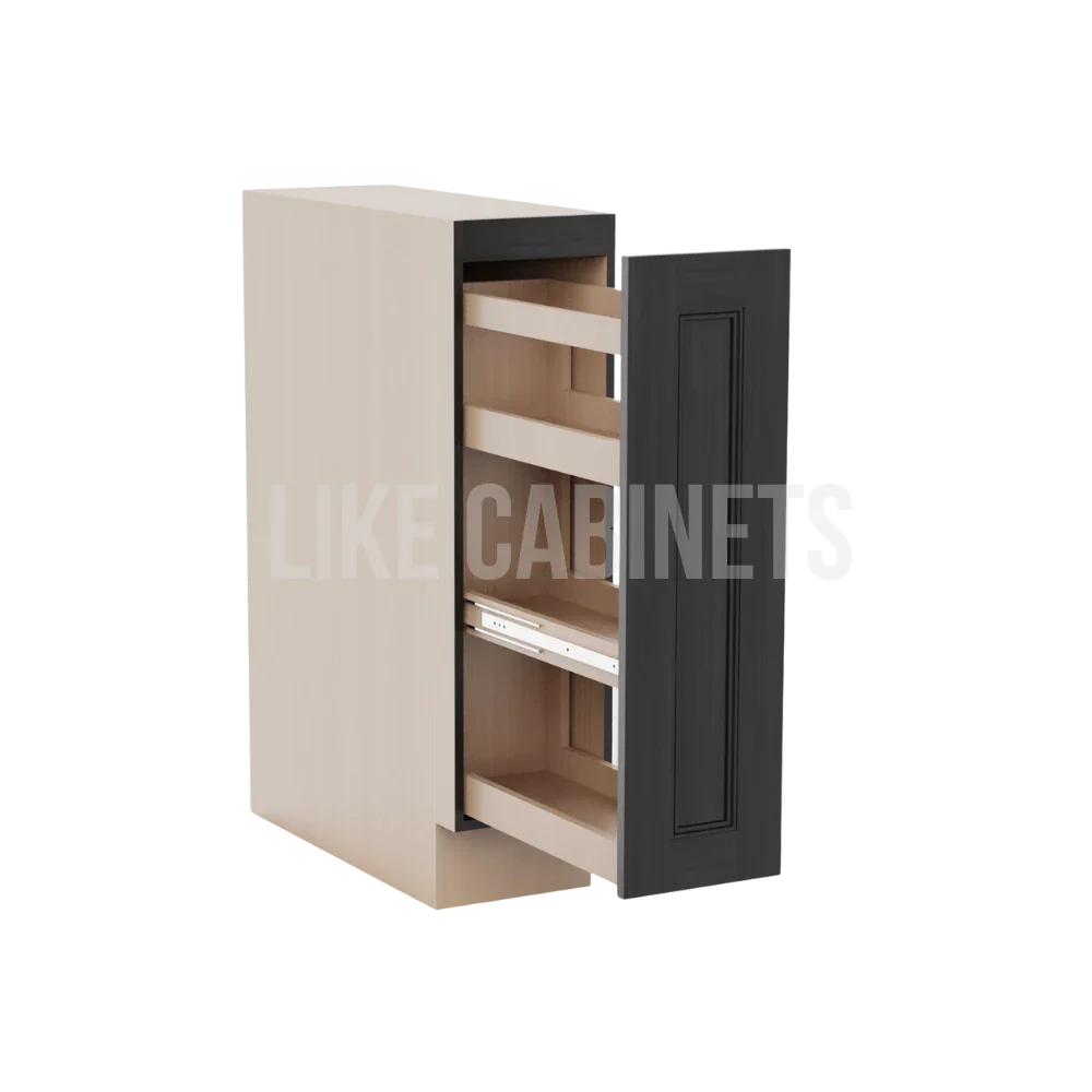 Double Smokey Gray Spice Pull Base Cabinet