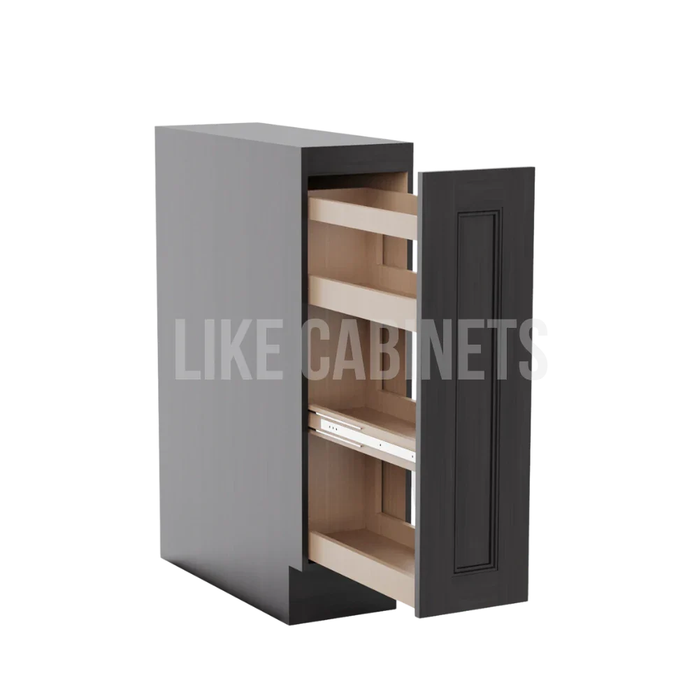 Double Smokey Gray Spice Pull Base Cabinet