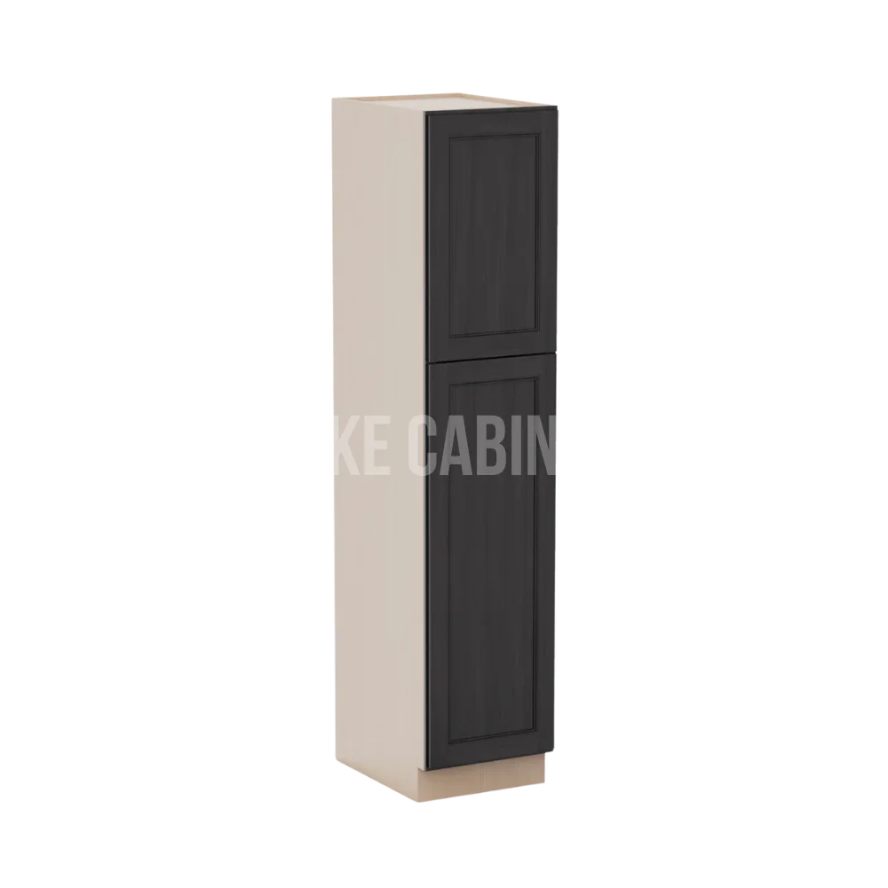 Double Smokey Gray 18'' W Two Single Door Utility Pantry Cabinet