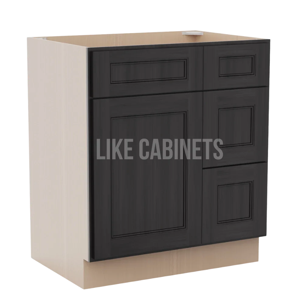 Double Smokey Gray 30'' W Vanity Combo with Drawers