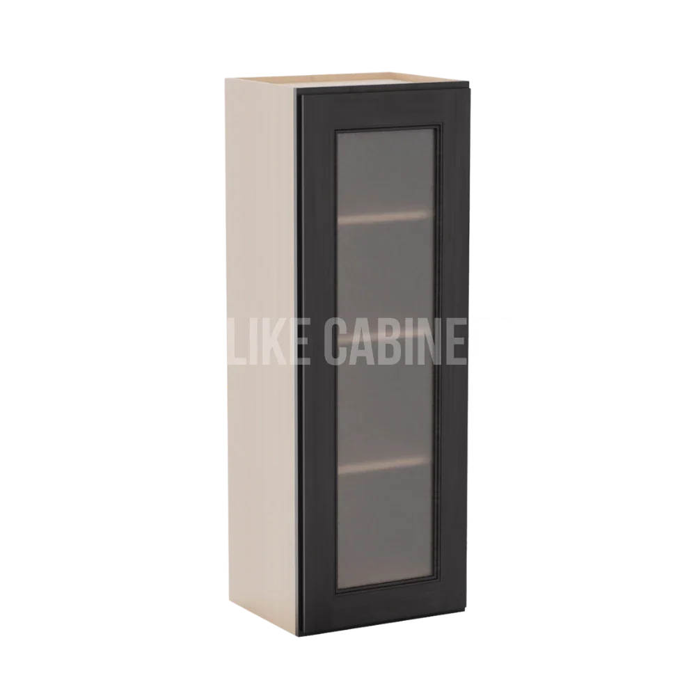 Double Smokey Gray 42'' H Single Door Wall Cabinet with Glass Door