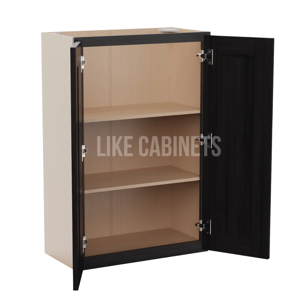 Double Smokey Gray Double Door Wall Cabinets 36''H, 12''D