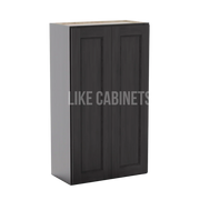 Double Smokey Gray 24″ Diagonal Corner Wall Cabinet