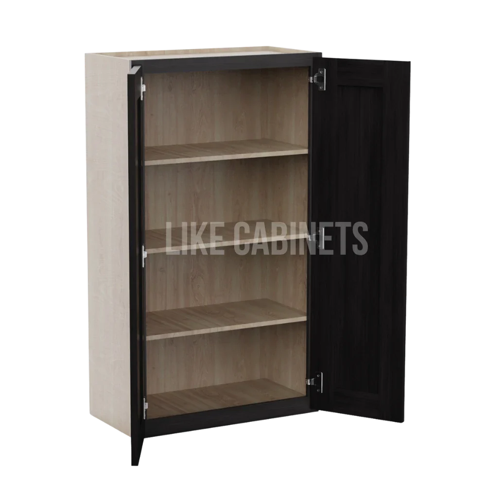 Double Smokey Gray 24″ Diagonal Corner Wall Cabinet