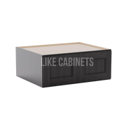 Double Smokey Gray Refrigerator Wall Cabinet 30''W 24''D 12''H