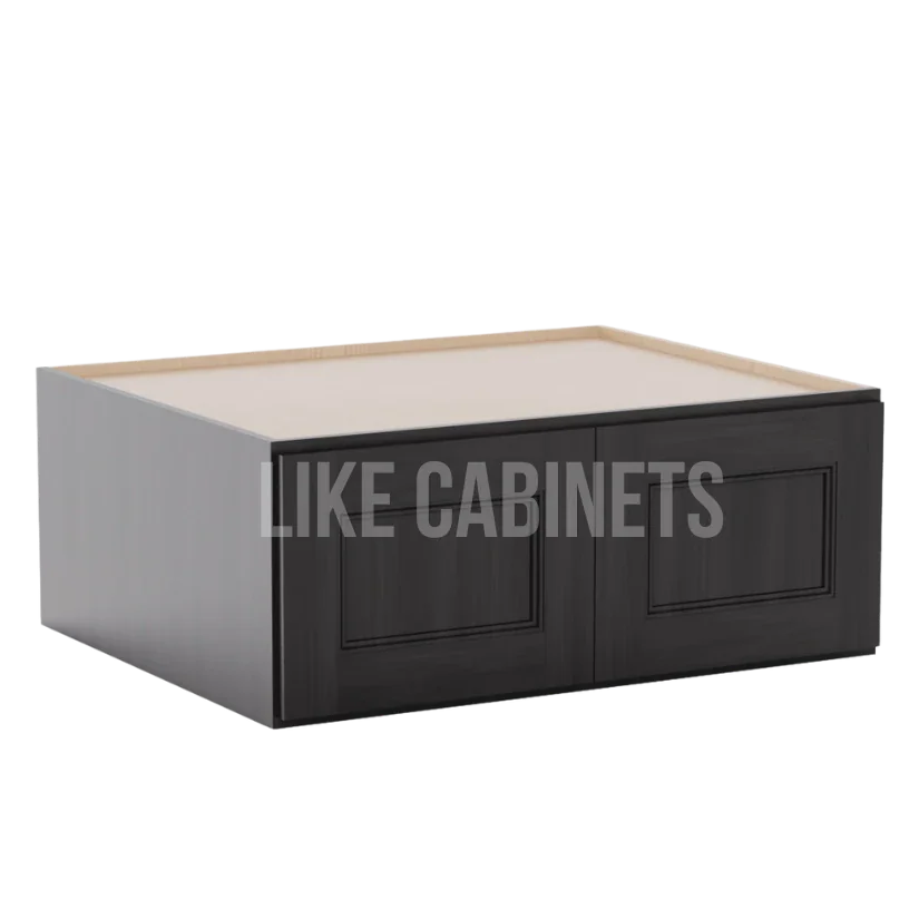 Double Smokey Gray Refrigerator Wall Cabinet 30''W 24''D 15''H