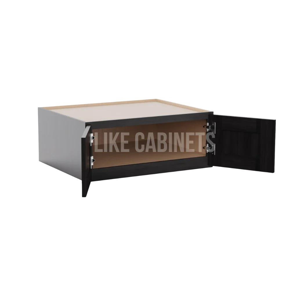 Double Smokey Gray 30'' W Refrigerator Wall Cabinet 24'' Deep