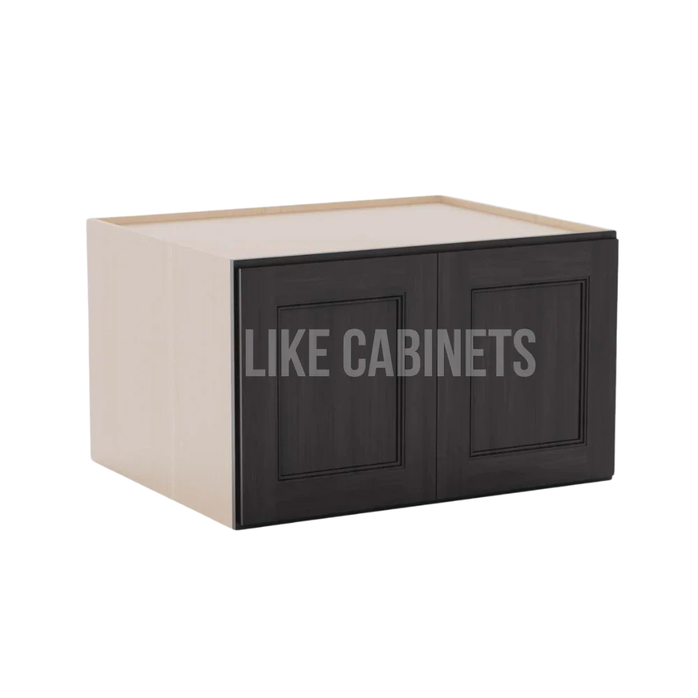 Double Smokey Gray Refrigerator Wall Cabinet 30''W 24''D 18''H